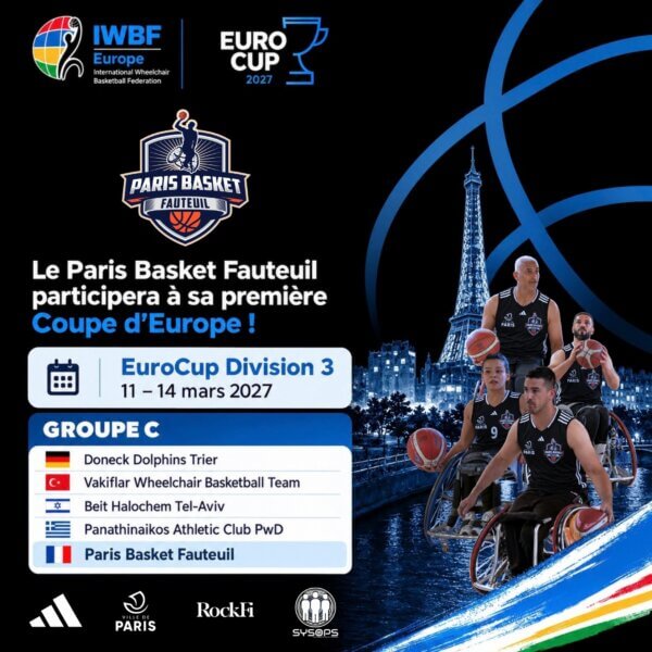 Eurocup 2027 pour Paris Basket Fauteuil